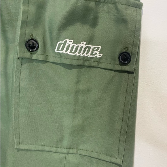 Girl Stuff-90s Army Green Cargo Midi Skirt - Picture 4 of 5